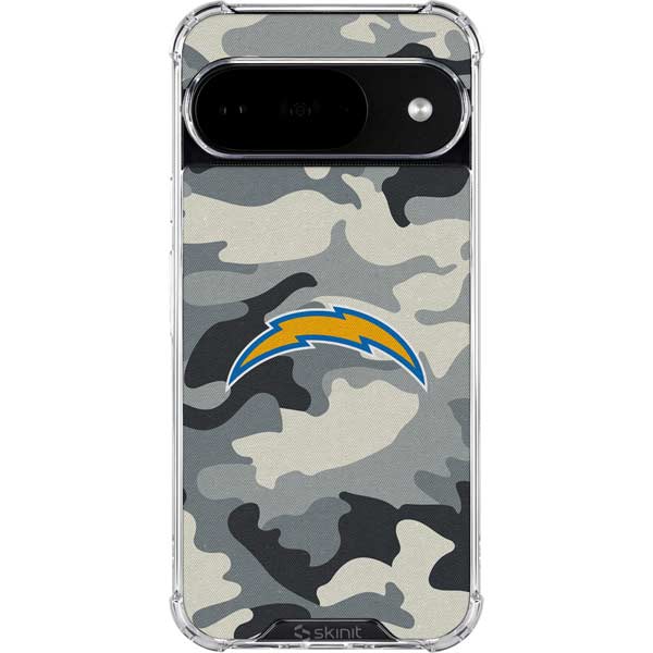 NFL Los Angeles Chargers Camo Google Pixel 10 Clear Case