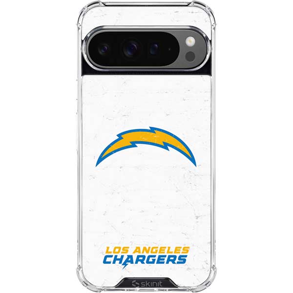 NFL Los Angeles Chargers Distressed Google Pixel 10 Pro Clear Case