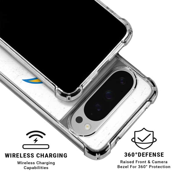 NFL Los Angeles Chargers Distressed Google Pixel 10 Pro Clear Case