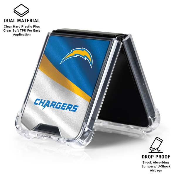 NFL Los Angeles Chargers Galaxy Z Flip7 Clear Case