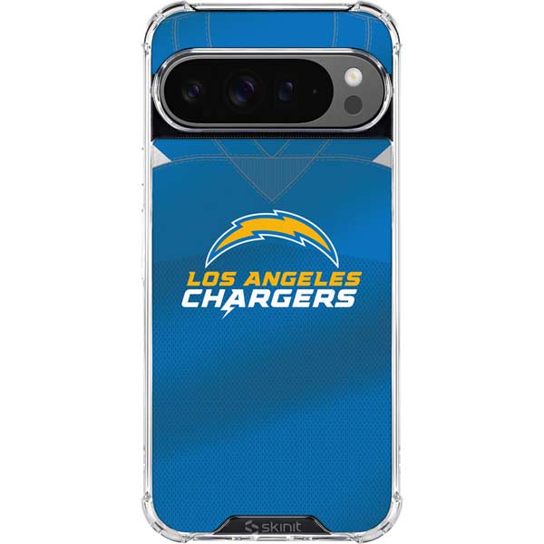NFL Los Angeles Chargers Team Jersey Google Pixel 10 Pro XL Clear Case