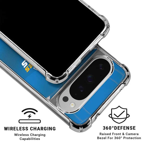 NFL Los Angeles Chargers Team Jersey Google Pixel 10 Pro XL Clear Case