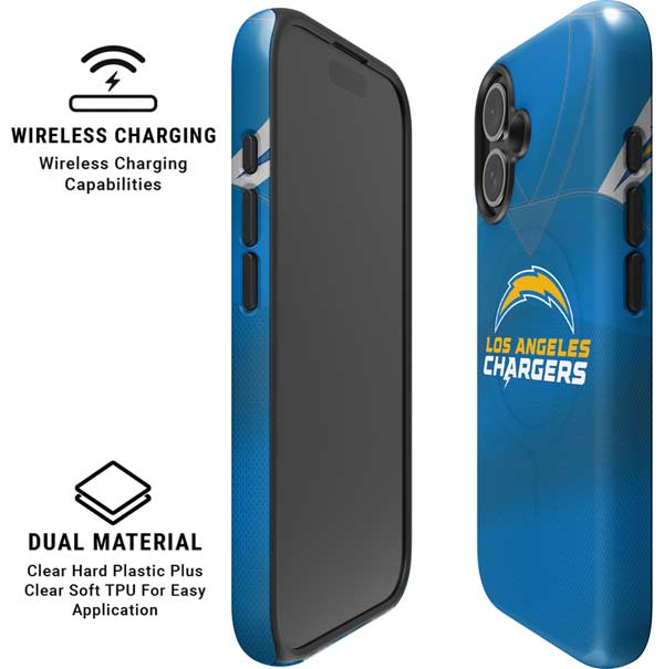 NFL Los Angeles Chargers Team Jersey iPhone 16 Plus Magsafe Impact Case