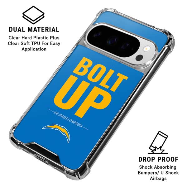 NFL Los Angeles Chargers Team Motto Google Pixel 10 Pro XL Clear Case