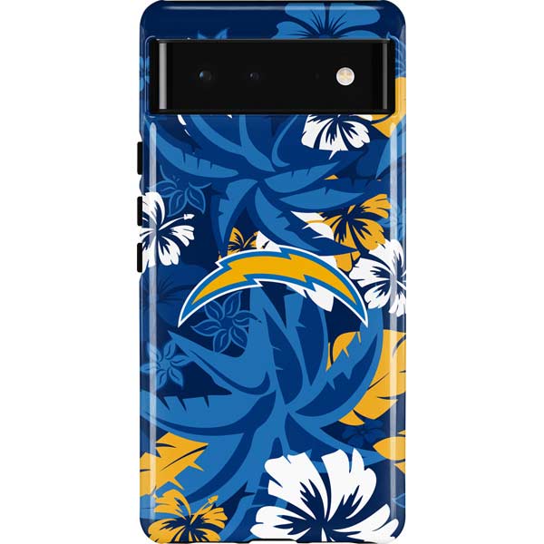 NFL Los Angeles Chargers Tropical Print Pixel Cases