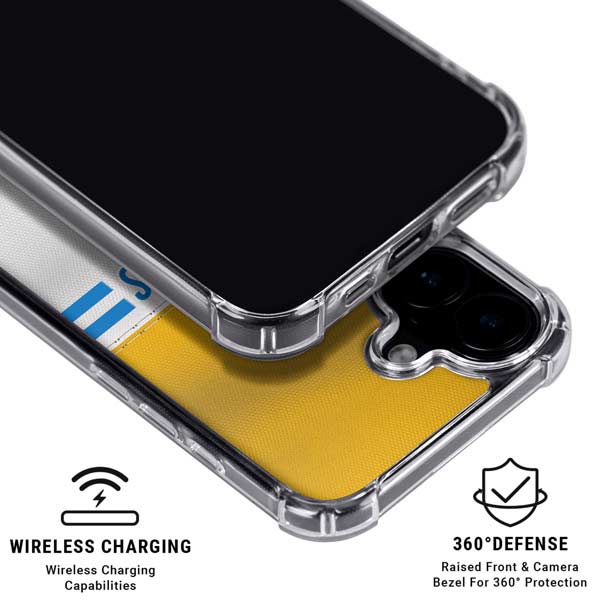 NFL Los Angeles Chargers White Striped iPhone 17 MagSafe Case