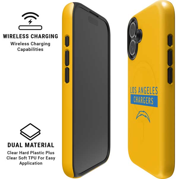 NFL Los Angeles Chargers Yellow Performance Series iPhone 16 Plus Magsafe Impact Case