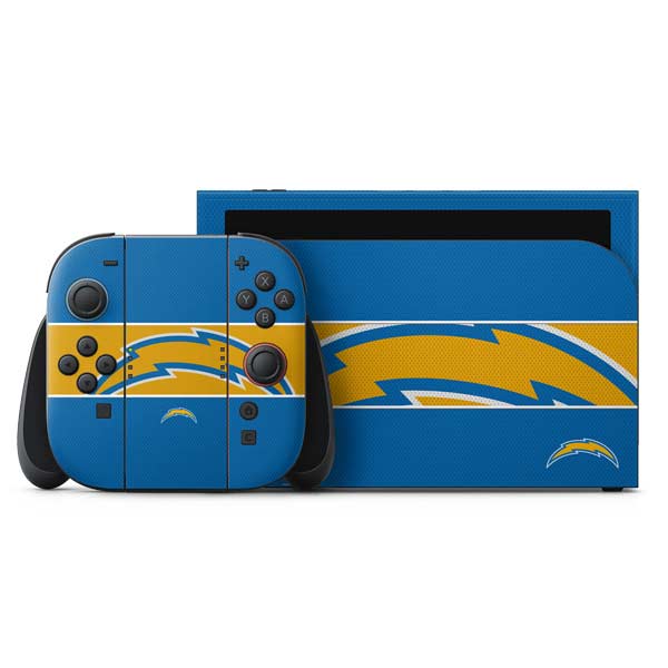 NFL Los Angeles Chargers Zone Block Nintendo Skins