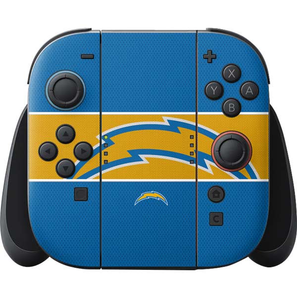 NFL Los Angeles Chargers Zone Block Nintendo Skins