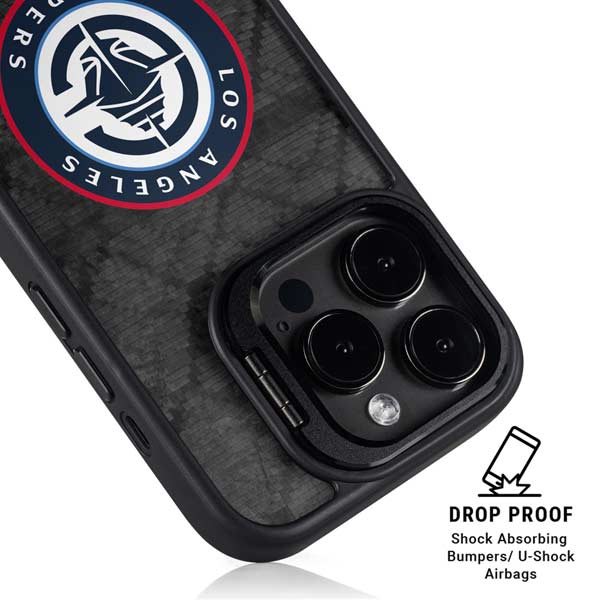 NBA Los Angeles Clippers Black Rust iPhone 14 Pro Kickstand Case
