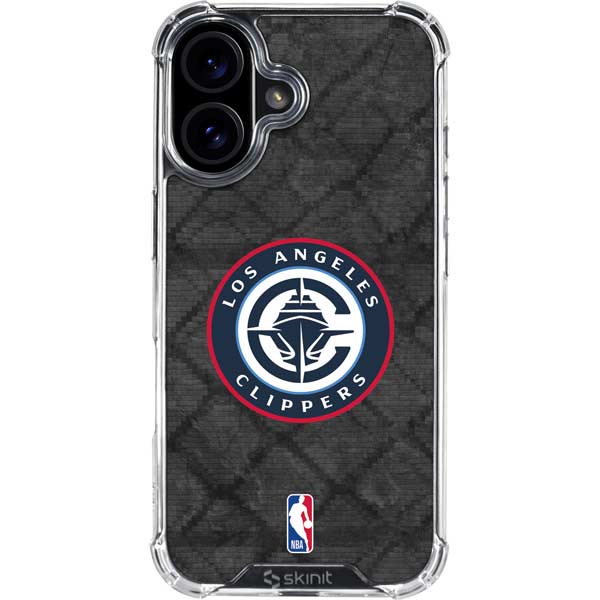 NBA Los Angeles Clippers Black Rust iPhone 17 Clear Case