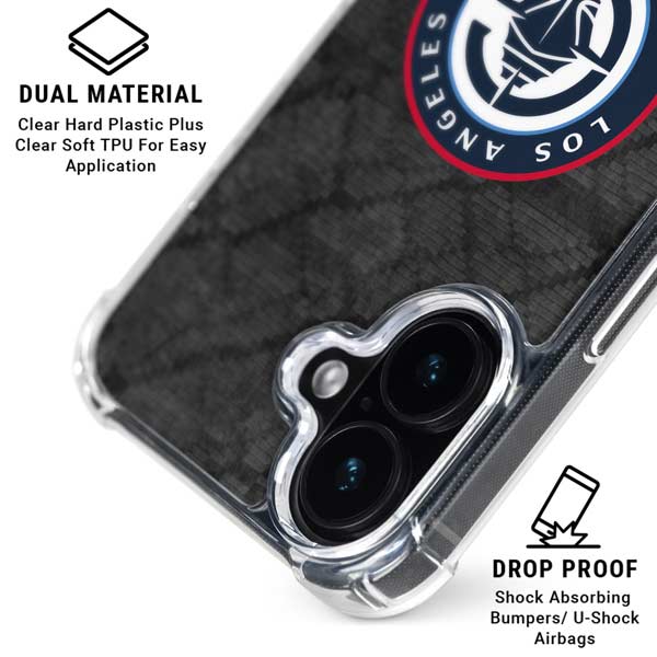 NBA Los Angeles Clippers Black Rust iPhone 17 Clear Case