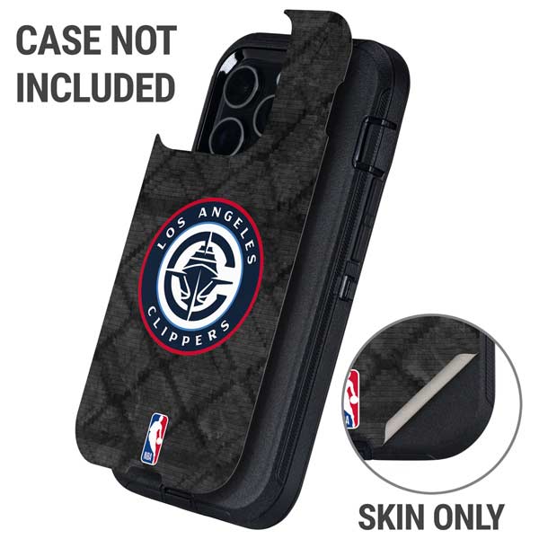 NBA Los Angeles Clippers Black Rust Otterbox Defender iPhone Skin