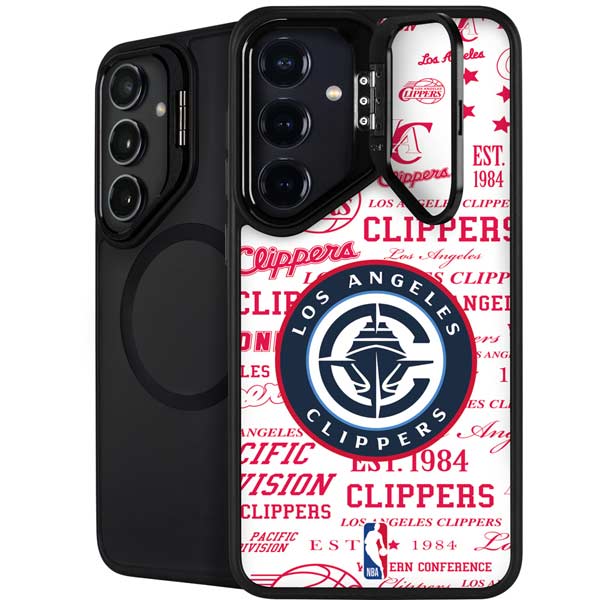 NBA Los Angeles Clippers Blast Logos Galaxy S26 Plus Kickstand Case