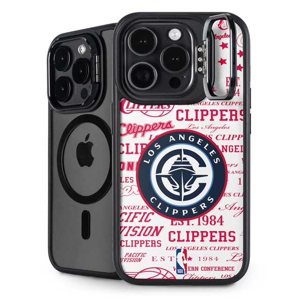 NBA Los Angeles Clippers Blast Logos iPhone 14 Pro Max Kickstand Case
