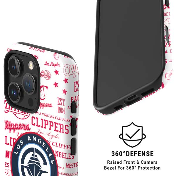 NBA Los Angeles Clippers Blast Logos iPhone 16 Pro Magsafe Impact Case