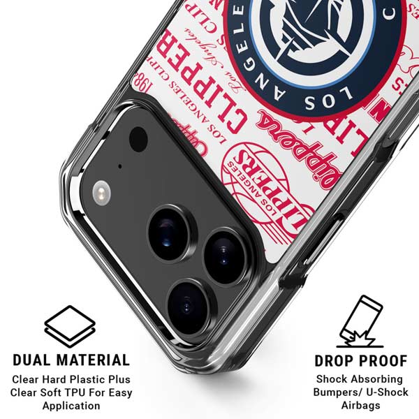 NBA Los Angeles Clippers Blast Logos iPhone 17 Pro Max MagSafe Case
