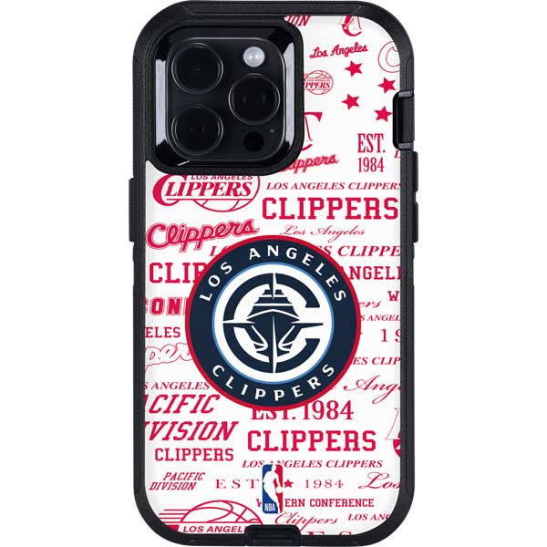NBA Los Angeles Clippers Blast Logos Otterbox Defender iPhone Skin