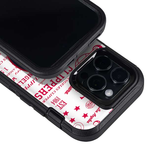 NBA Los Angeles Clippers Blast Logos Otterbox Defender iPhone Skin
