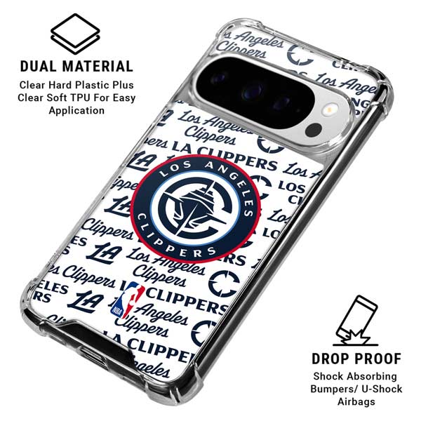 NBA Los Angeles Clippers Blast Text Google Pixel 10 Pro Clear Case