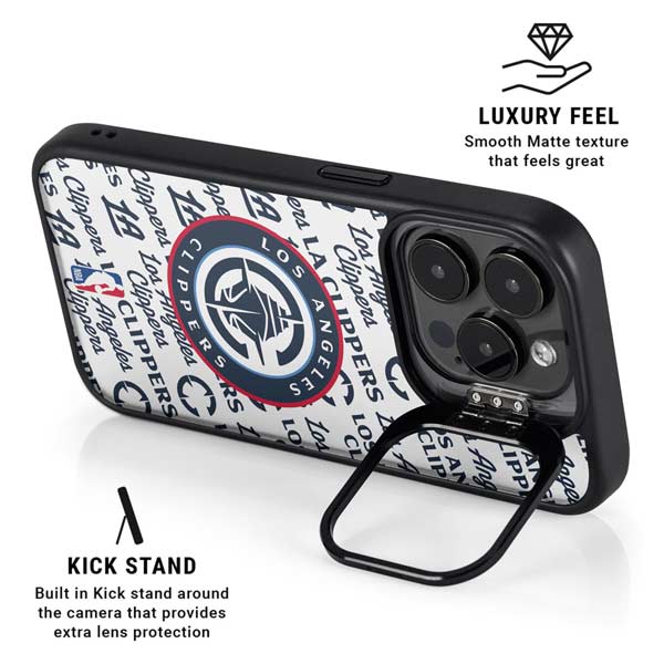 NBA Los Angeles Clippers Blast Text iPhone 14 Pro Max Kickstand Case