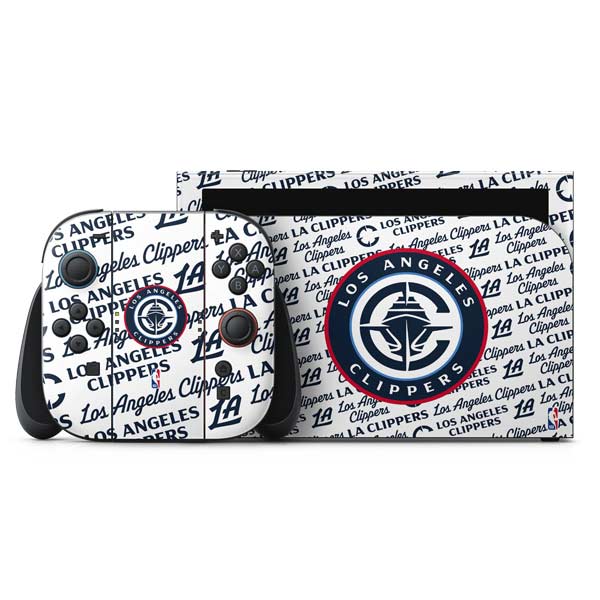 NBA Los Angeles Clippers Blast Text Nintendo Switch 2 (2025) with Joy-Con Skin