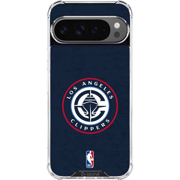 NBA Los Angeles Clippers Distressed Blue Google Pixel 10 Pro XL Clear Case