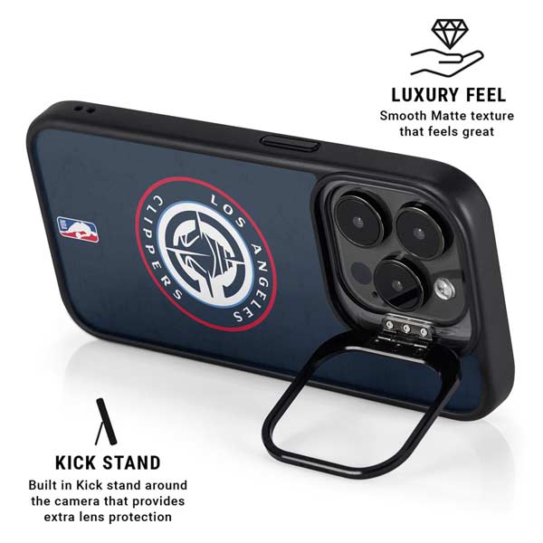 NBA Los Angeles Clippers Distressed Blue iPhone 14 Pro Kickstand Case