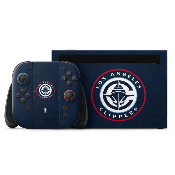 NBA Los Angeles Clippers Distressed Blue Nintendo Switch 2 (2025) with Joy-Con Skin