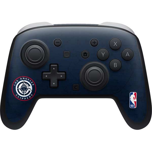 NBA Los Angeles Clippers Distressed Blue Nintendo Switch 2 (2025) Pro Controller Skin