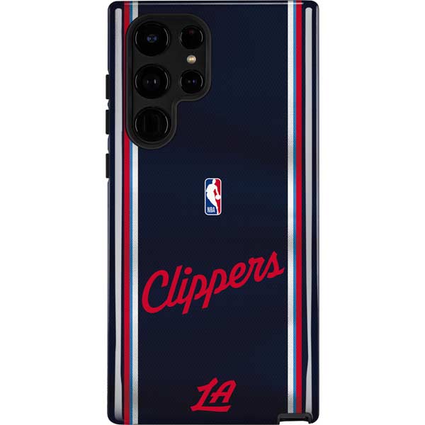 NBA Los Angeles Clippers Distressed Red Galaxy S25 Ultra Impact Case