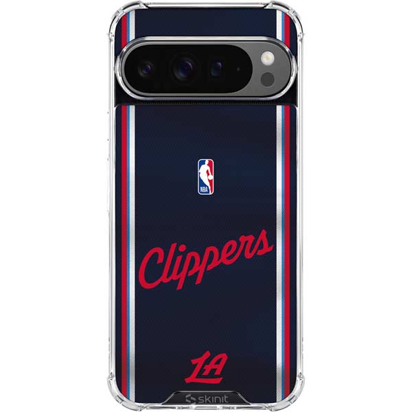 NBA Los Angeles Clippers Distressed Red Google Pixel 10 Pro Clear Case