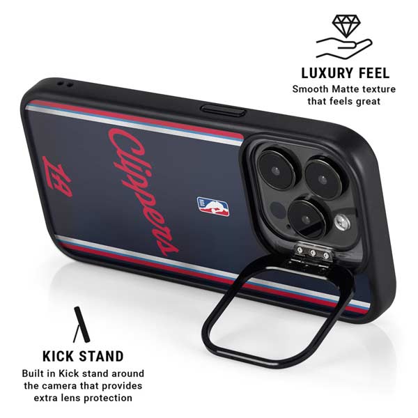 NBA Los Angeles Clippers Distressed Red iPhone 14 Pro Kickstand Case
