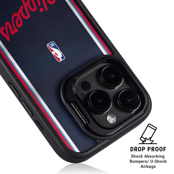 NBA Los Angeles Clippers Distressed Red iPhone 14 Pro Kickstand Case