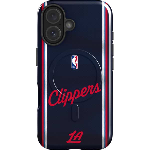 NBA Los Angeles Clippers Distressed Red iPhone 16 Magsafe Impact Case