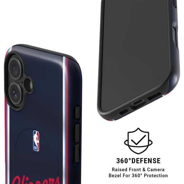 NBA Los Angeles Clippers Distressed Red iPhone 16 Magsafe Impact Case