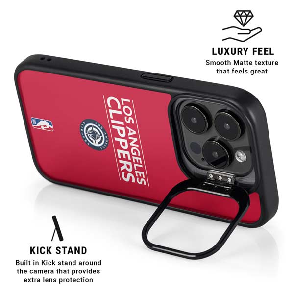 NBA Los Angeles Clippers Standard Red iPhone 14 Pro Max Kickstand Case