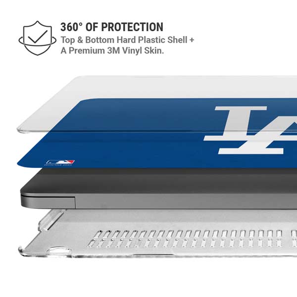 MLB Los Angeles Dodgers - Solid Distressed MacBook Pro 14in (2021-24) Case plus Skin