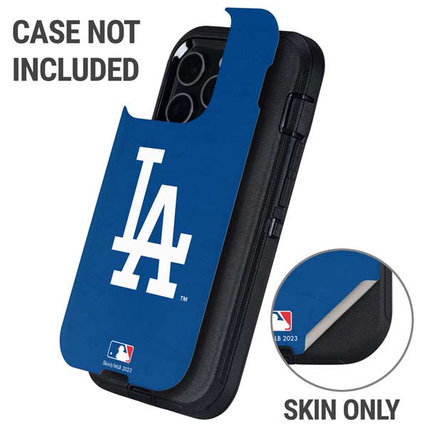 MLB Los Angeles Dodgers - Solid Distressed Otterbox Defender iPhone Skin