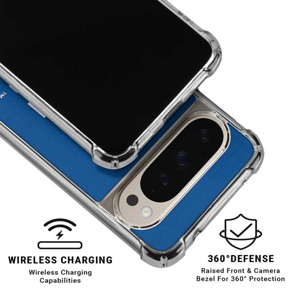 MLB Los Angeles Dodgers - Solid Distressed Pixel 9 Pro XL Clear Case