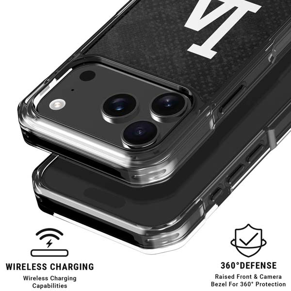 MLB Los Angeles Dodgers Dark Wash iPhone 17 Pro Clear Case