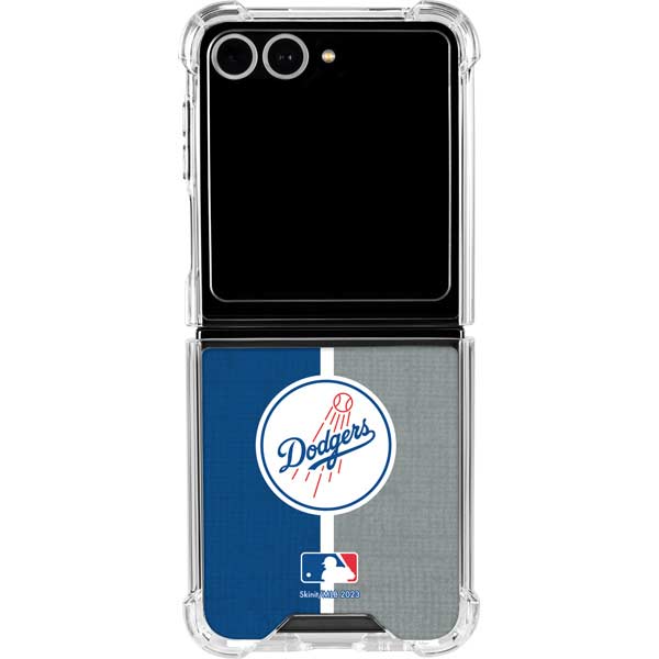 MLB Los Angeles Dodgers Split Galaxy Z Flip7 Clear Case