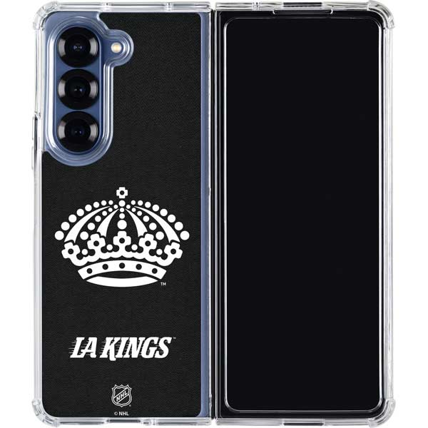 NHL Los Angeles Kings Black Background Galaxy Z Fold7 Clear Case