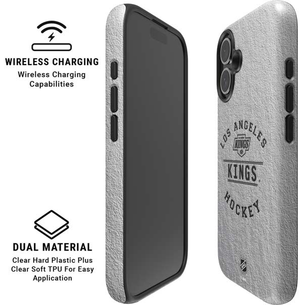 NHL Los Angeles Kings Black Text iPhone 16 Magsafe Impact Case
