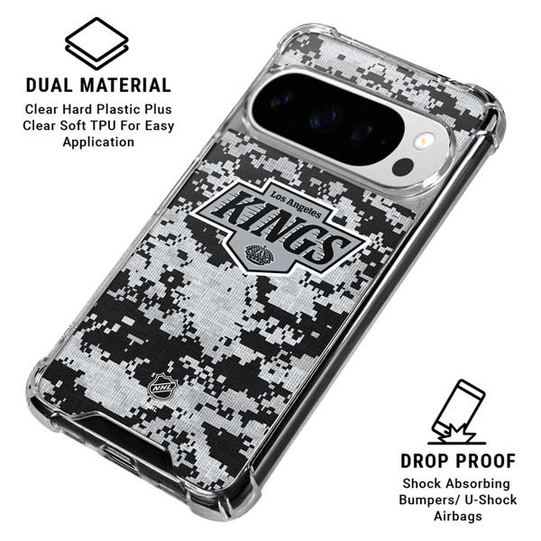NHL Los Angeles Kings Camo Google Pixel 10 Pro XL Clear Case