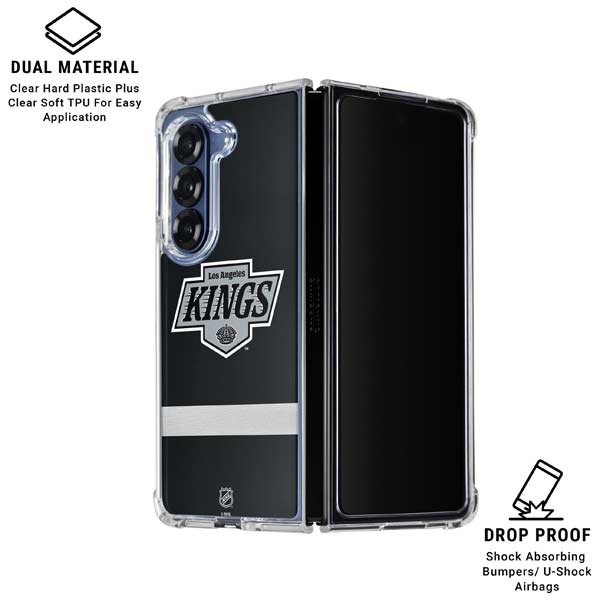 NHL Los Angeles Kings Jersey Galaxy Z Fold7 Clear Case