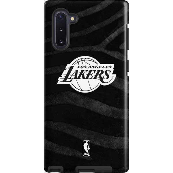 NBA Los Angeles Lakers Black Animal Print Galaxy Cases