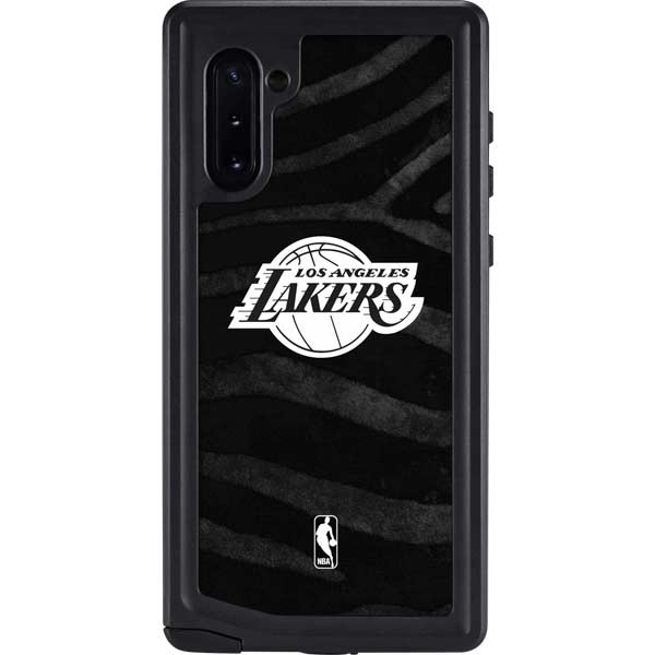 NBA Los Angeles Lakers Black Animal Print Galaxy Cases