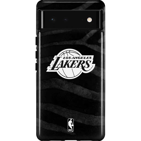 NBA Los Angeles Lakers Black Animal Print Pixel Cases