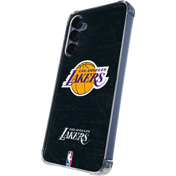 NBA Los Angeles Lakers Black Primary Logo Galaxy A35 5G Clear Case
